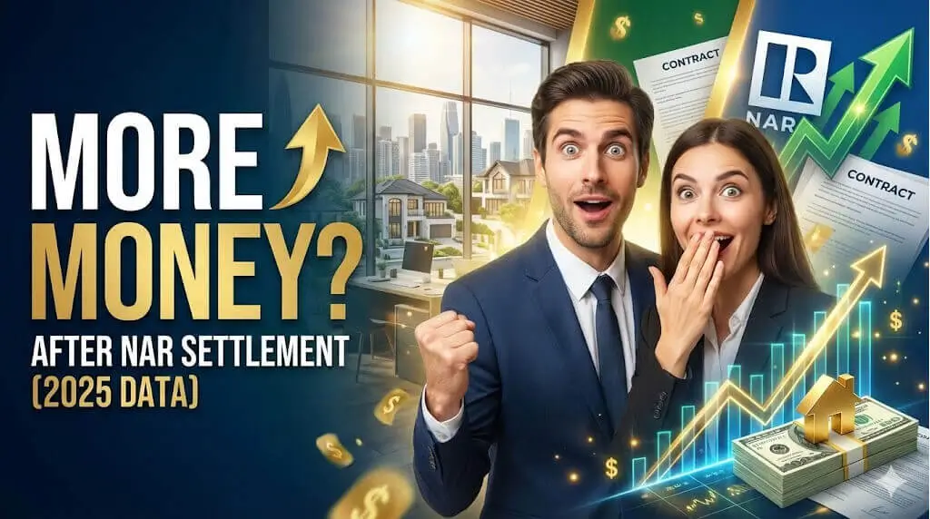 Real estate agents collaborating in a modern office