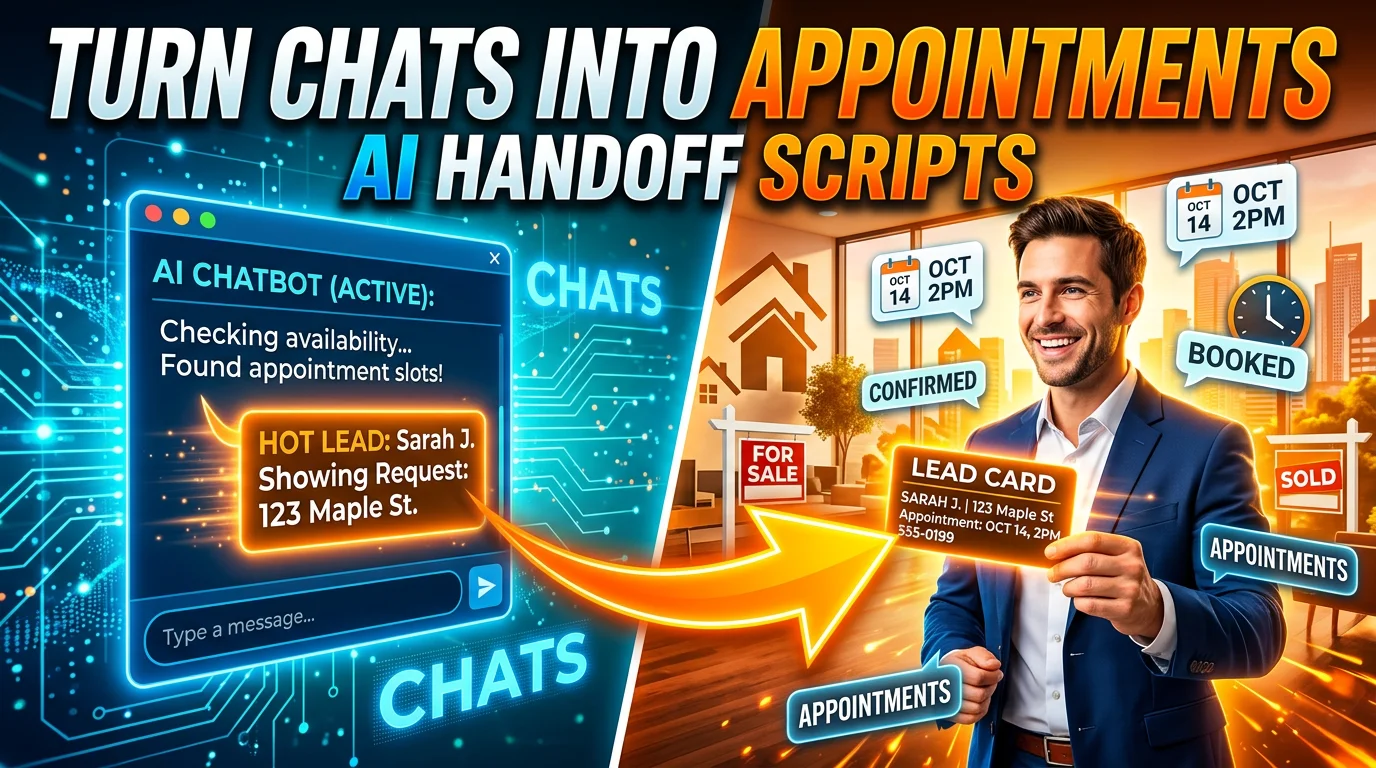 AI chatbot handoff turning real estate leads into appointments