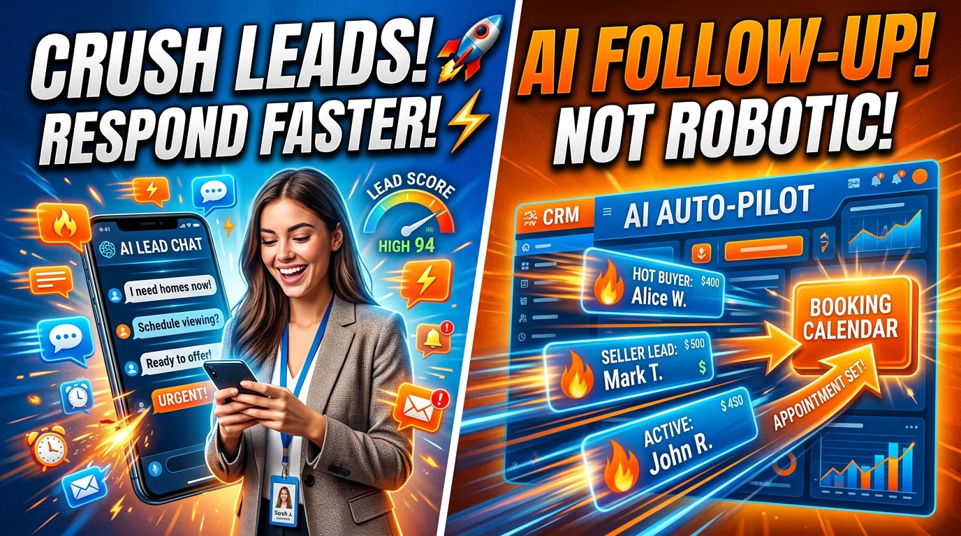 Real estate agent using AI follow-up dashboard to prioritize buyer and seller leads