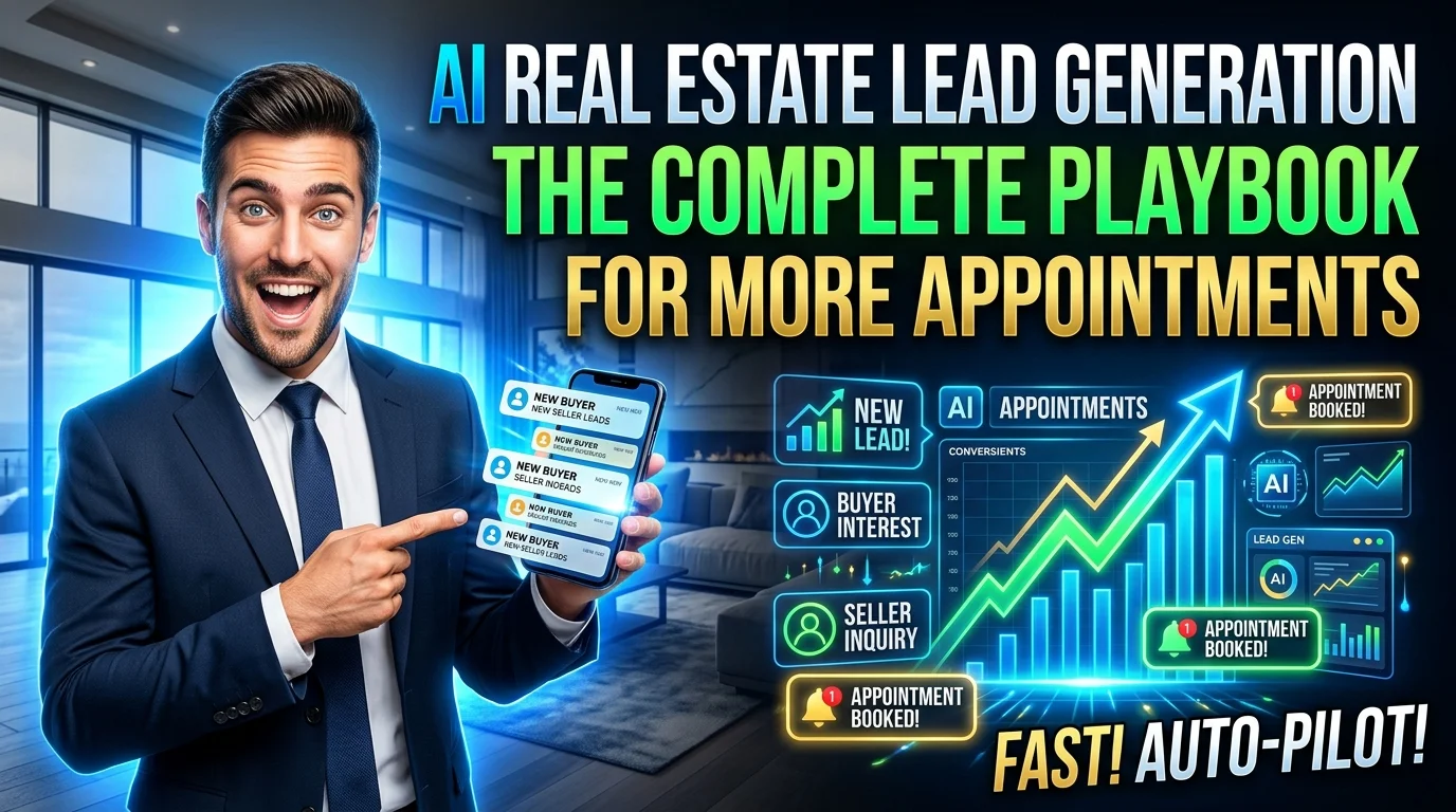 Real estate agent using AI dashboard to turn online leads into appointments