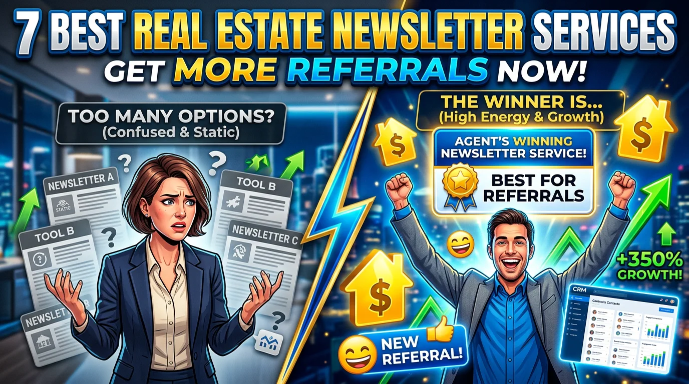Best real estate newsletter services for agents comparison dashboard