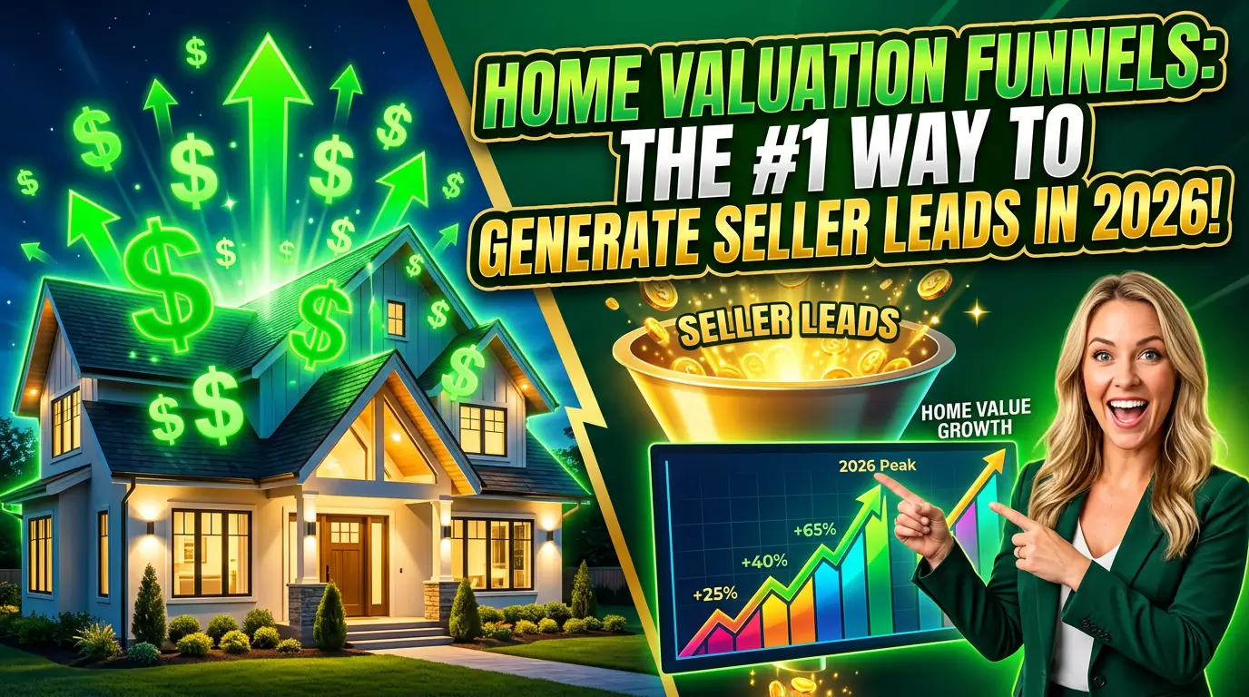 Home valuation funnel generating seller leads for real estate agents