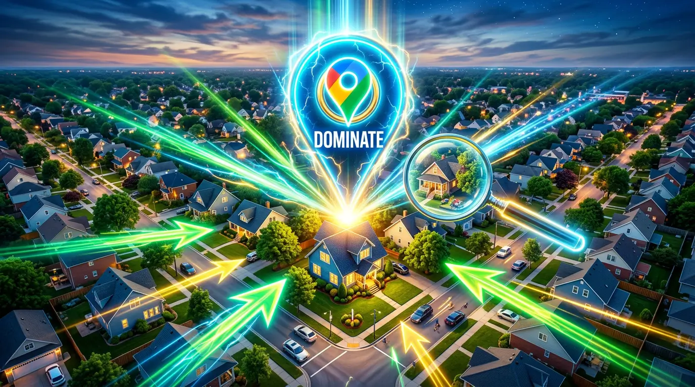 Real estate agent dominating local search results with hyperlocal SEO strategy