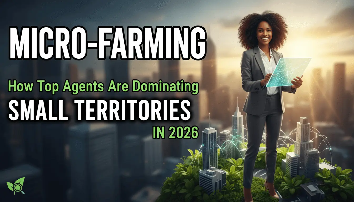 Real estate agent micro-farming strategy showing targeted neighborhood approach