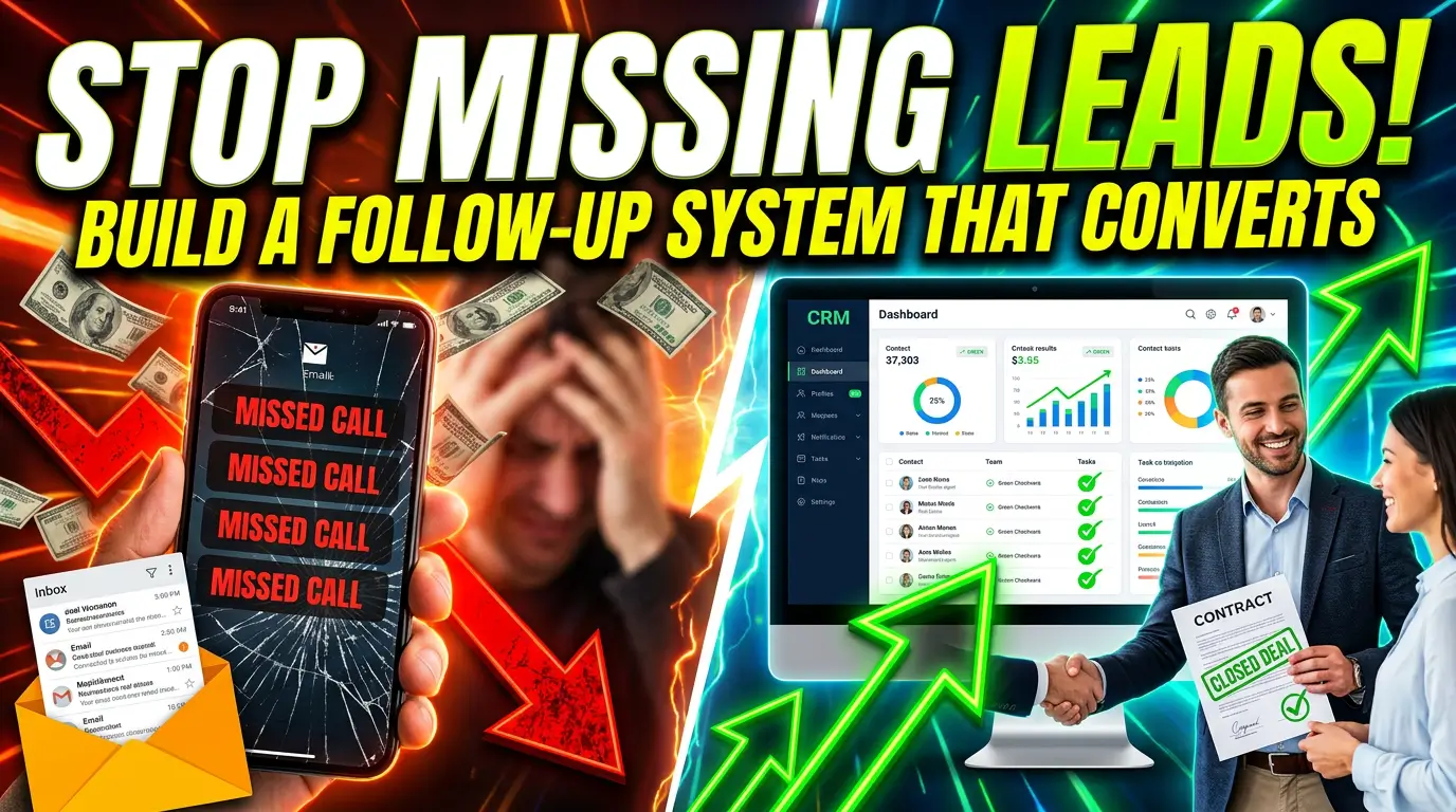 Real estate lead follow-up system with automated sequences and CRM dashboard