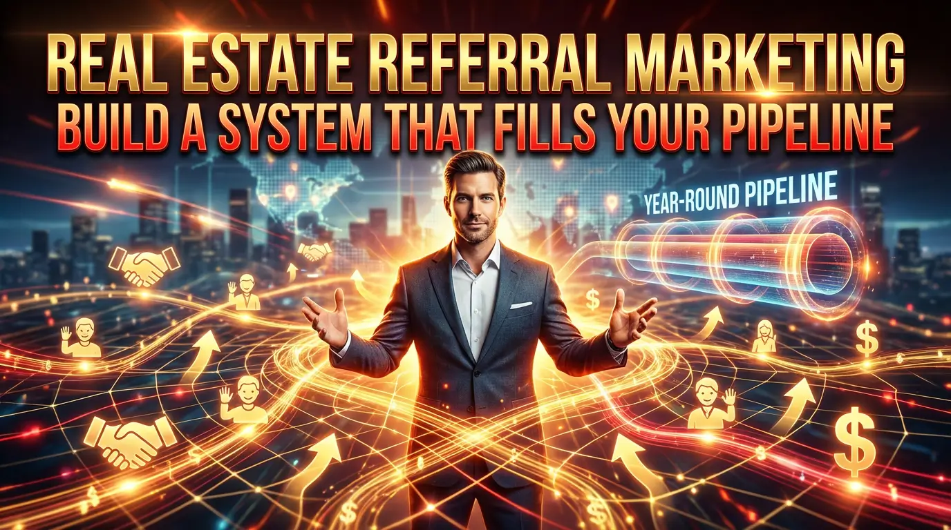 Real estate agent shaking hands and building a referral marketing network